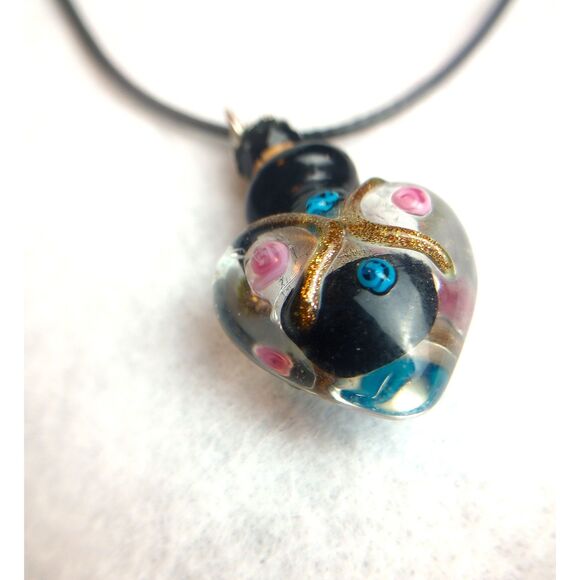 Heart Shaped Glass Potion Bottle Necklace - Picture 7 of 9